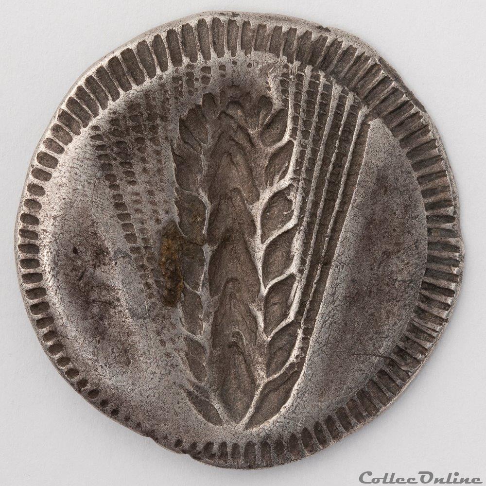Métaponte 3 monnaie antique av jc grecque metaponte 3