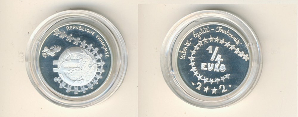 monnaies euros france 1 4 euro des enfants argent 2002 grading