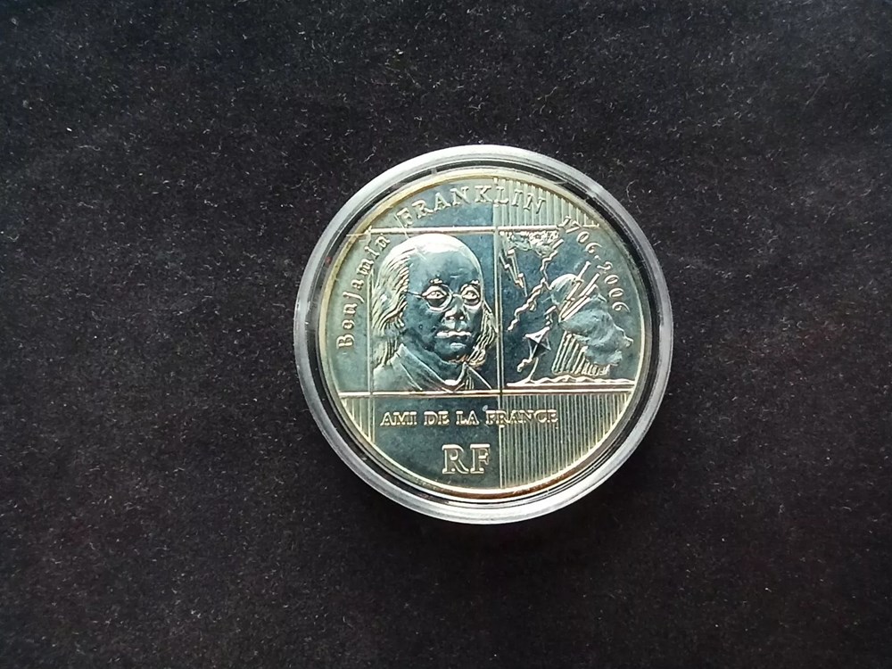 monnaies euros france benjamin franklin quarter euro argent grading