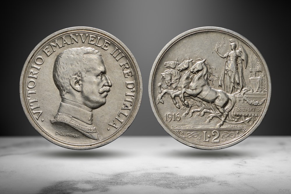 Italy 1916 AR 2 Lire (Numista 7359) coins world italy 1916 ar 2 lire numista 7359