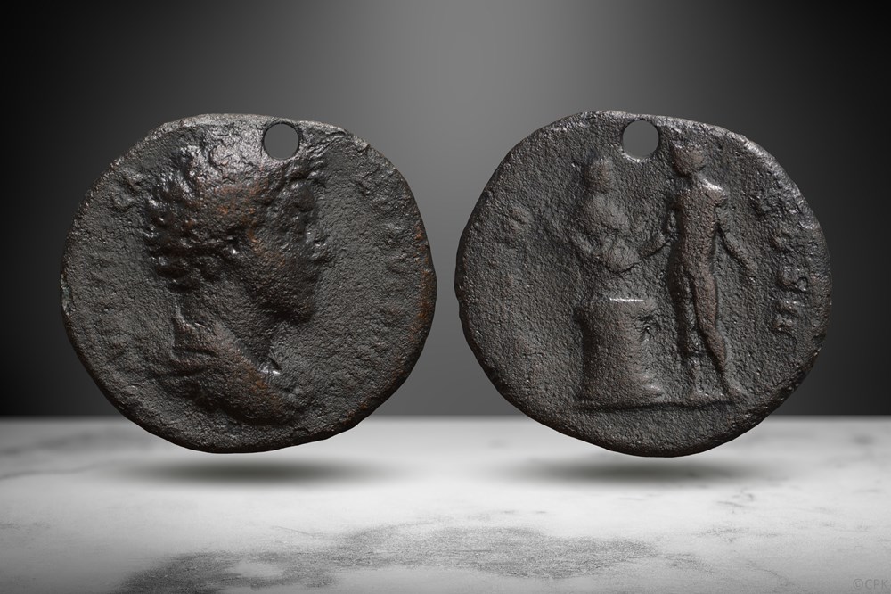 Marcus Aurelius AE Medallion (Figure sacrificing at altar, Strack 621) coins ancient to romans imperial and republican marcus aurelius ae medallion figure sacrificing at altar strack 621