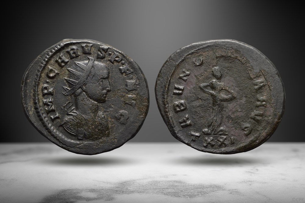 coins ancient romans imperial and republican carus bi antoninianus abvndantia avg ric v 2 69c