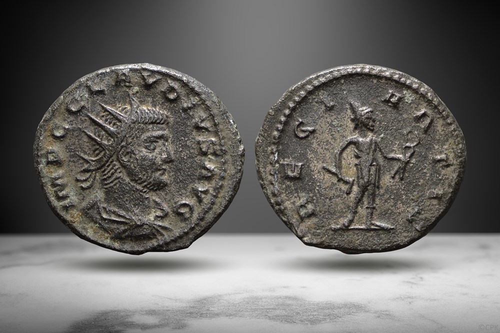 Claudius II Gothicus BI Antoninianus (REGI ARTIS, RIC V.1 215) coins ancient romans imperial and republican claudius ii gothicus bi antoninianus regi artis ric v 1 215