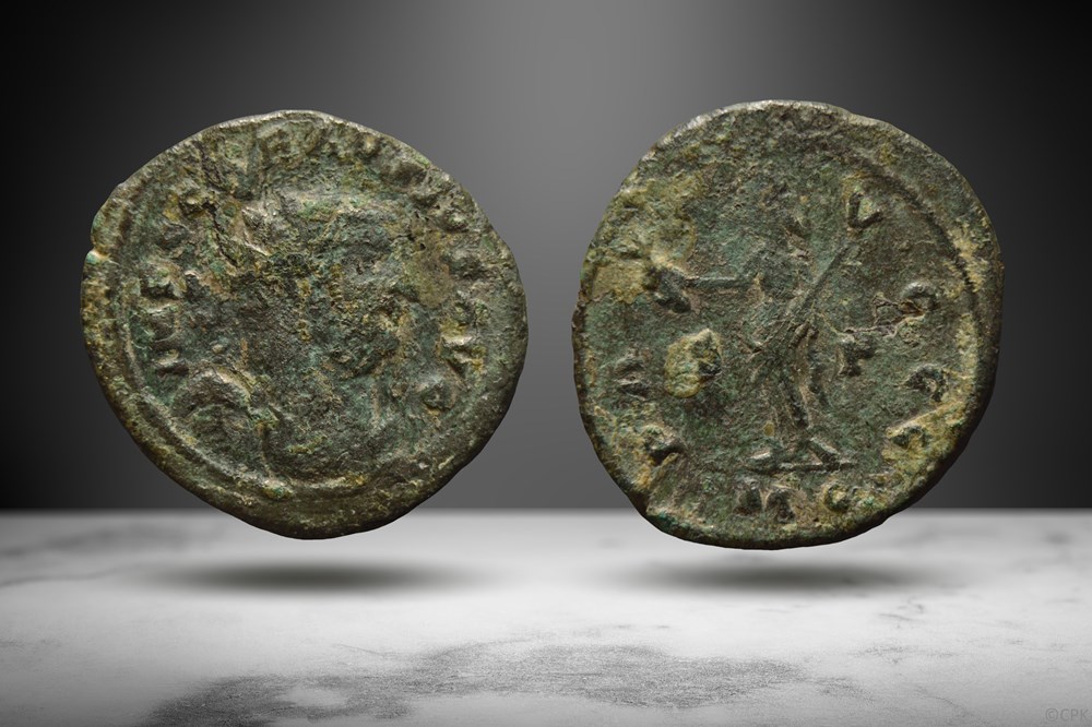Carausius BI Antoninianus (PAX AVGGG, RIC V 335 var.) coins ancient romans imperial and republican carausius bi antoninianus pax avggg ric v 335 var