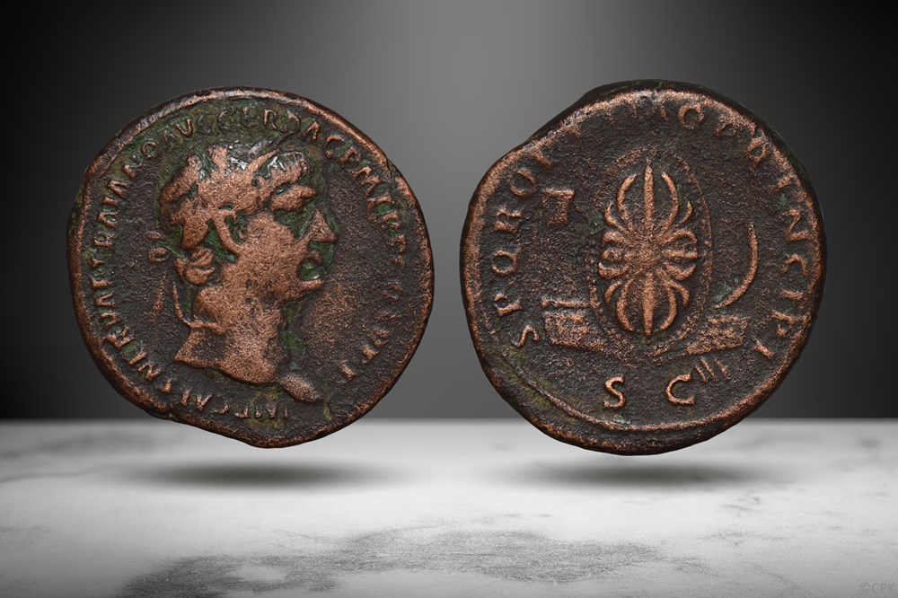 Trajan AE As (Shield & weapons, RIC II 584) coins ancient to romans imperial and republican trajan ae as shield weapons ric ii 584