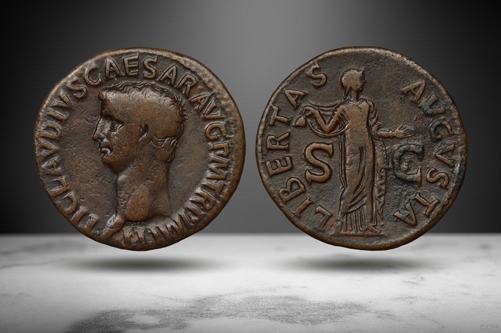 Claudius AE As (LIBERTAS AVGVSTA, RIC I 113) coins ancient to romans imperial and republican claudius ae as libertas avgvsta ric i 113