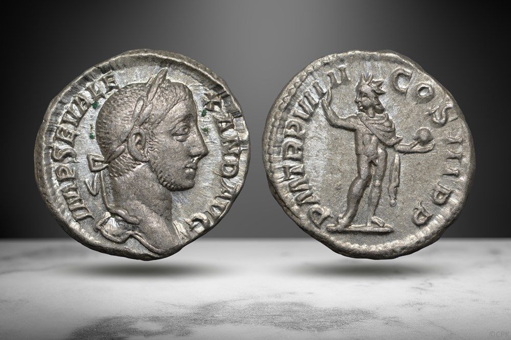 Severus Alexander AR Denarius (Sol with globe, RIC IV.2 102a) coins ancient to romans imperial republican severus alexander ar denarius sol with globe ric iv 2 102a