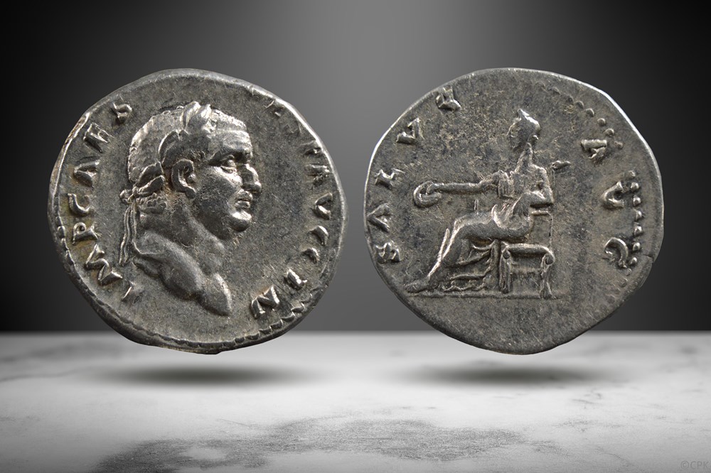 coins ancient to romans imperial and republican vespasian denarius salvs avg ric ii 513
