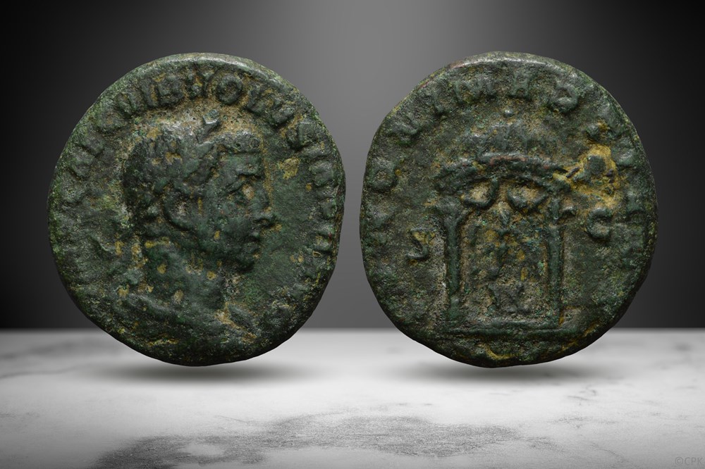 Volusian AE As (Temple of Juno, RIC IV.3 253b) coins ancient to romans imperial and republican volusian ae as temple of juno ric iv 3 253b