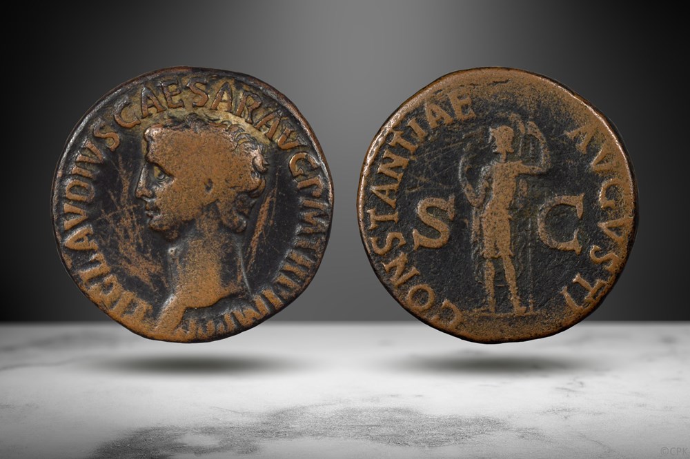 Claudius AE As (CONSTANTIAE AVGVSTI, RIC I 111) coins ancient to romans imperial and republican claudius ae as constantiae avgvsti ric i 111
