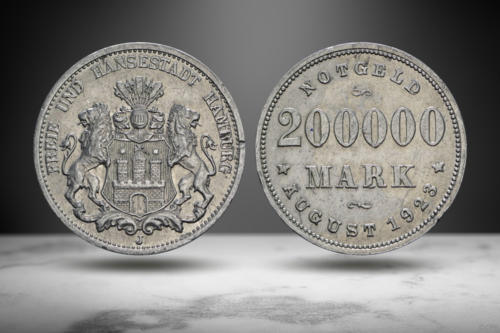 coins world hamburg germany 1923 al 200000 mark numista 18265
