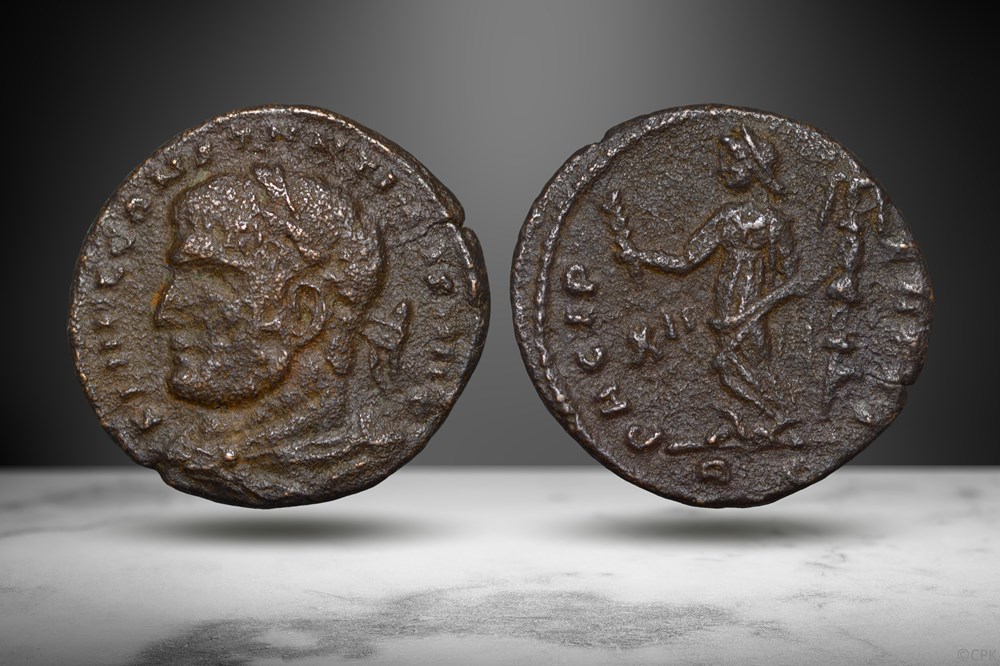 Constantine I AE Half-follis (PACI PERPET, RIC VI 355 var.) coins ancient to romans imperial and republican constantine i ae half follis paci perpet ric vi 355 var