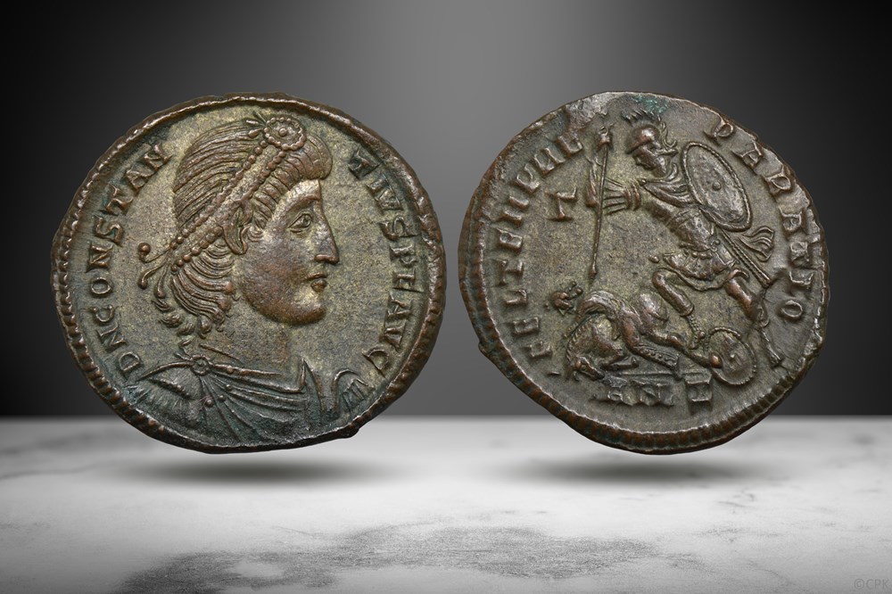 Constantius II BI Centenionalis (Fallen horseman, RIC VIII 135) coins ancient to romans imperial and republican constantius ii bi centenionalis fallen horseman ric viii 135