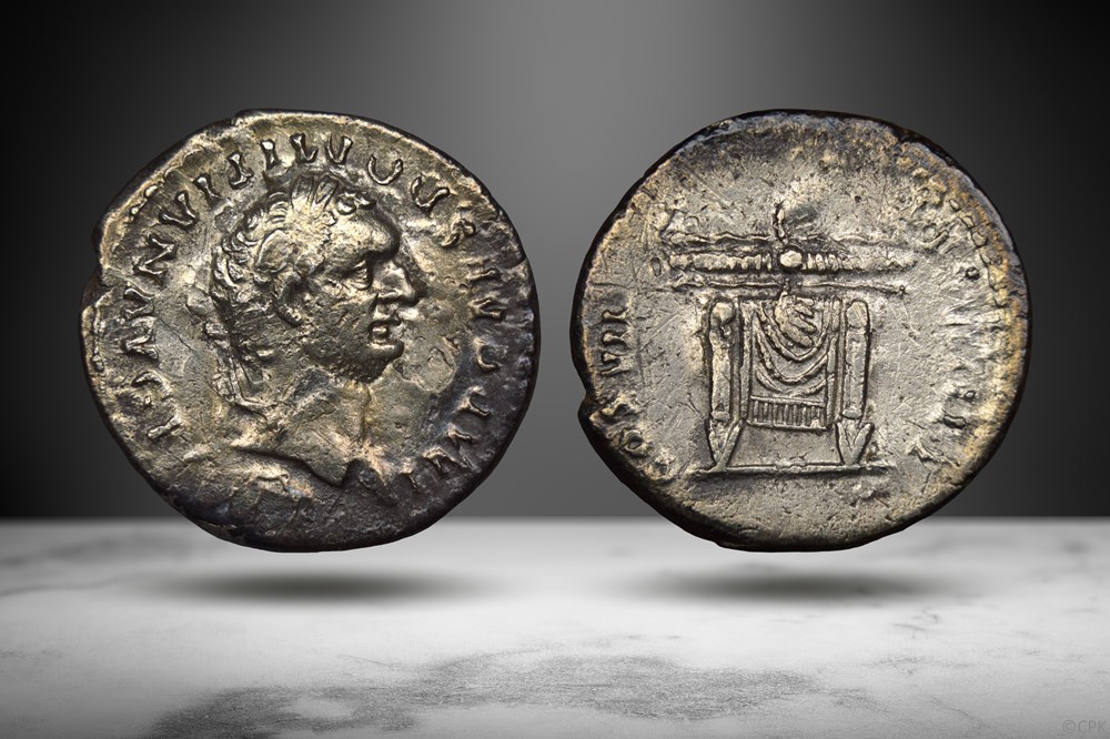 coins ancient to romans imperial and republican domitian denarius draped seat thunderbolt ric ii 34