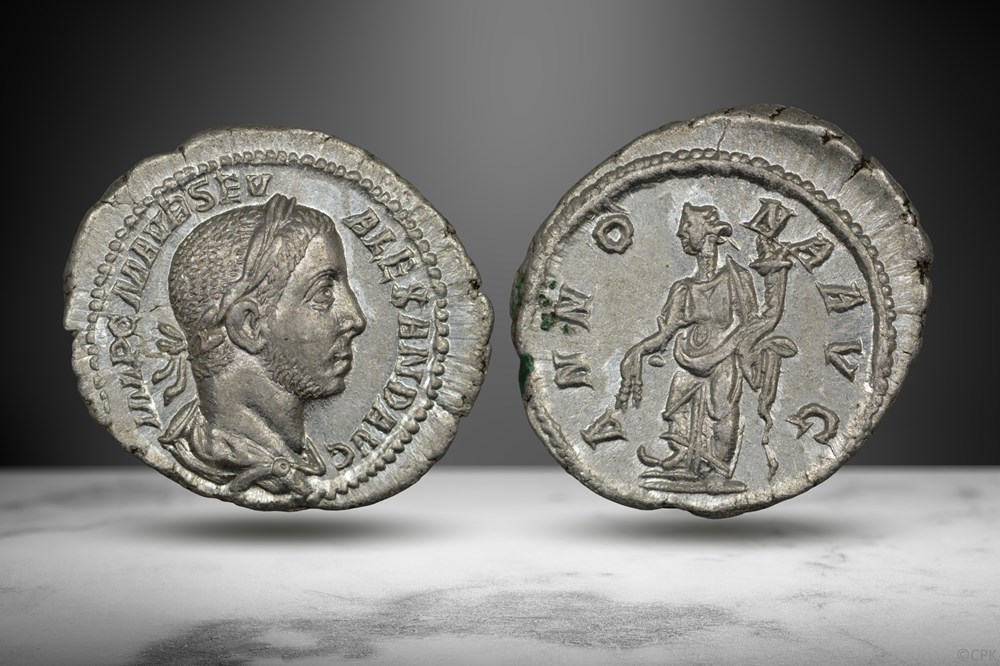 Severus Alexander AR Denarius (ANNONA AVG, RIC IV.2 135) coins ancient to romans imperial republican severus alexander ar denarius annona avg ric iv 2 135