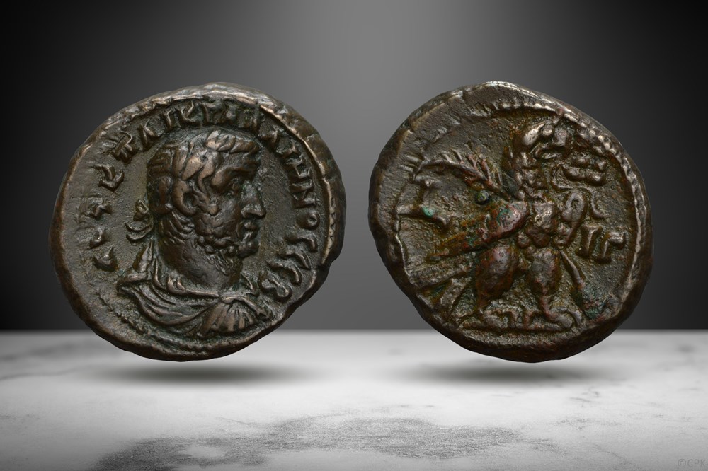 coins ancient to romans provincial egypt alexandria ae tetradrachm gallienus eagle curtis 1585 this coin