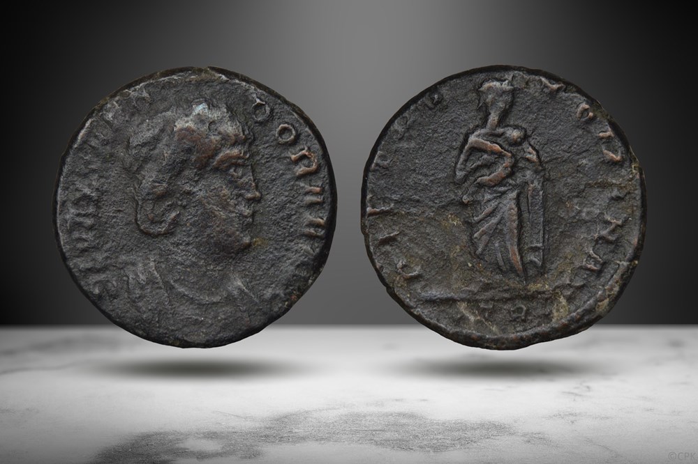 Theodora AE4 (PIETAS ROMANA, RIC VIII 48) coins ancient to romans imperial and republican theodora ae4 pietas romana ric viii 48