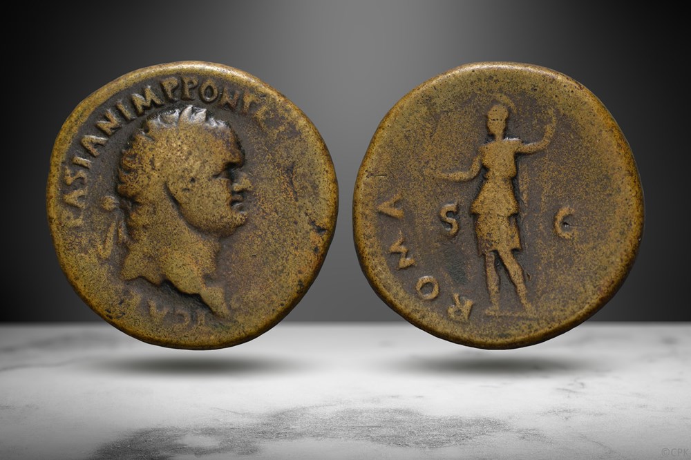Titus AE Sestertius (ROMA, RIC II.1 738) coins ancient to romans imperial and republican titus ae sestertius roma ric ii 1 738