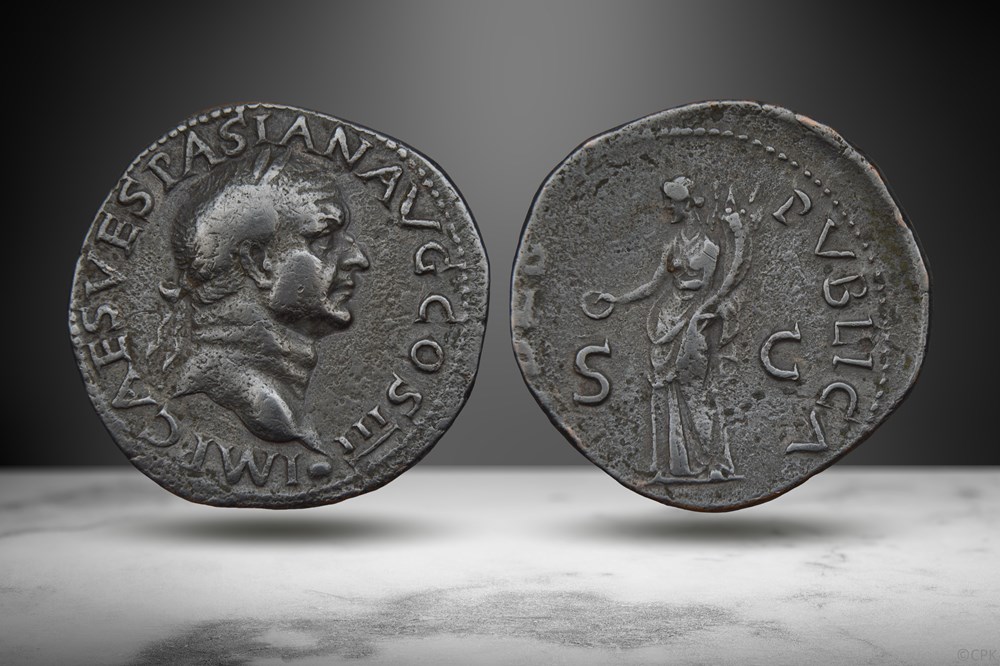 Vespasian AE As (FIDES PVBLICA, RIC II 1164) coins ancient to romans imperial and republican vespasian ae as fides pvblica ric ii 1164