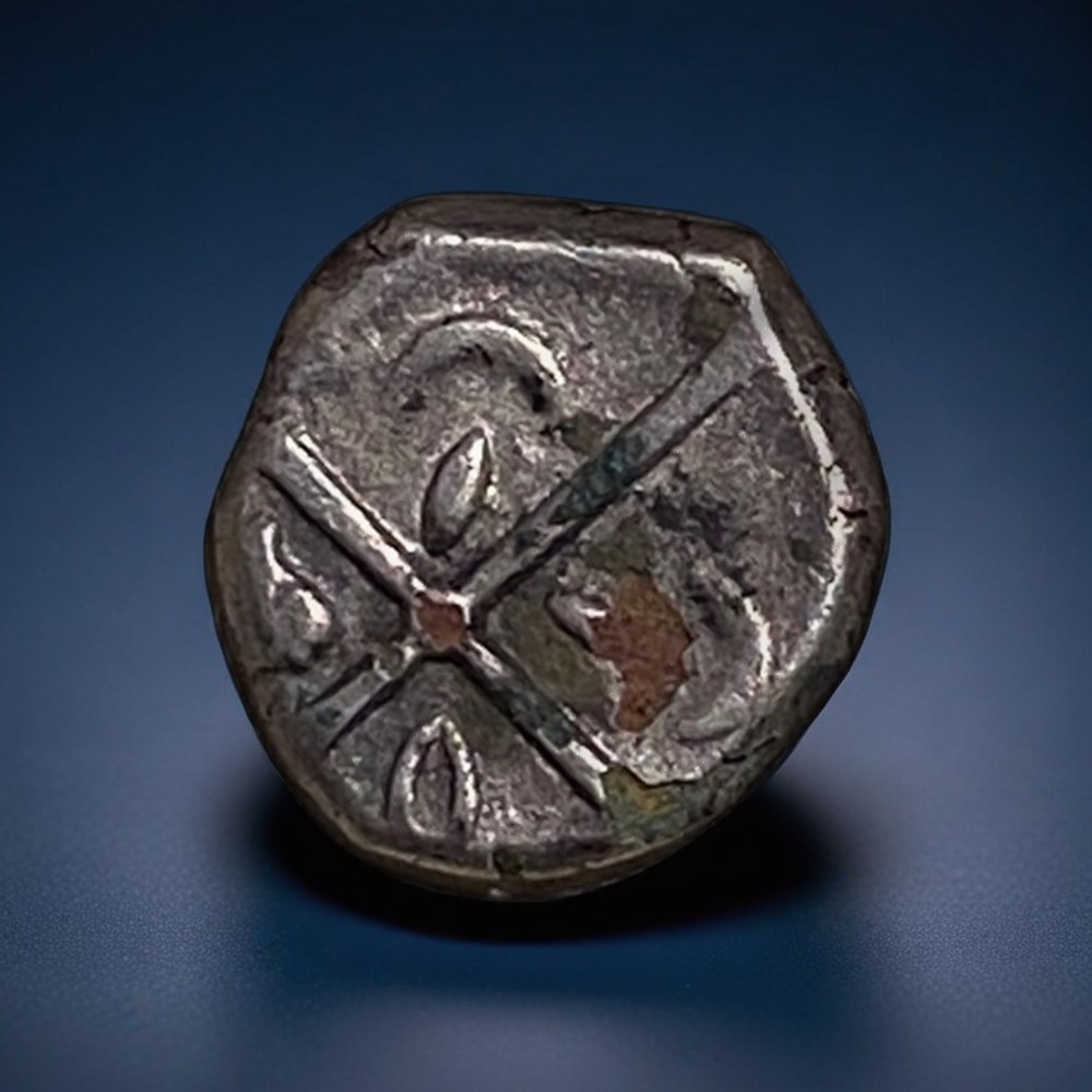 VOLQUES TECTOSAGES (REGION DE TOULOUSE) Drachme " à la tête cubiste" , monnaie fourrée monnaies antiques celtes volques tectosages region de toulouse drachme a la tete cubiste monnaie fourree