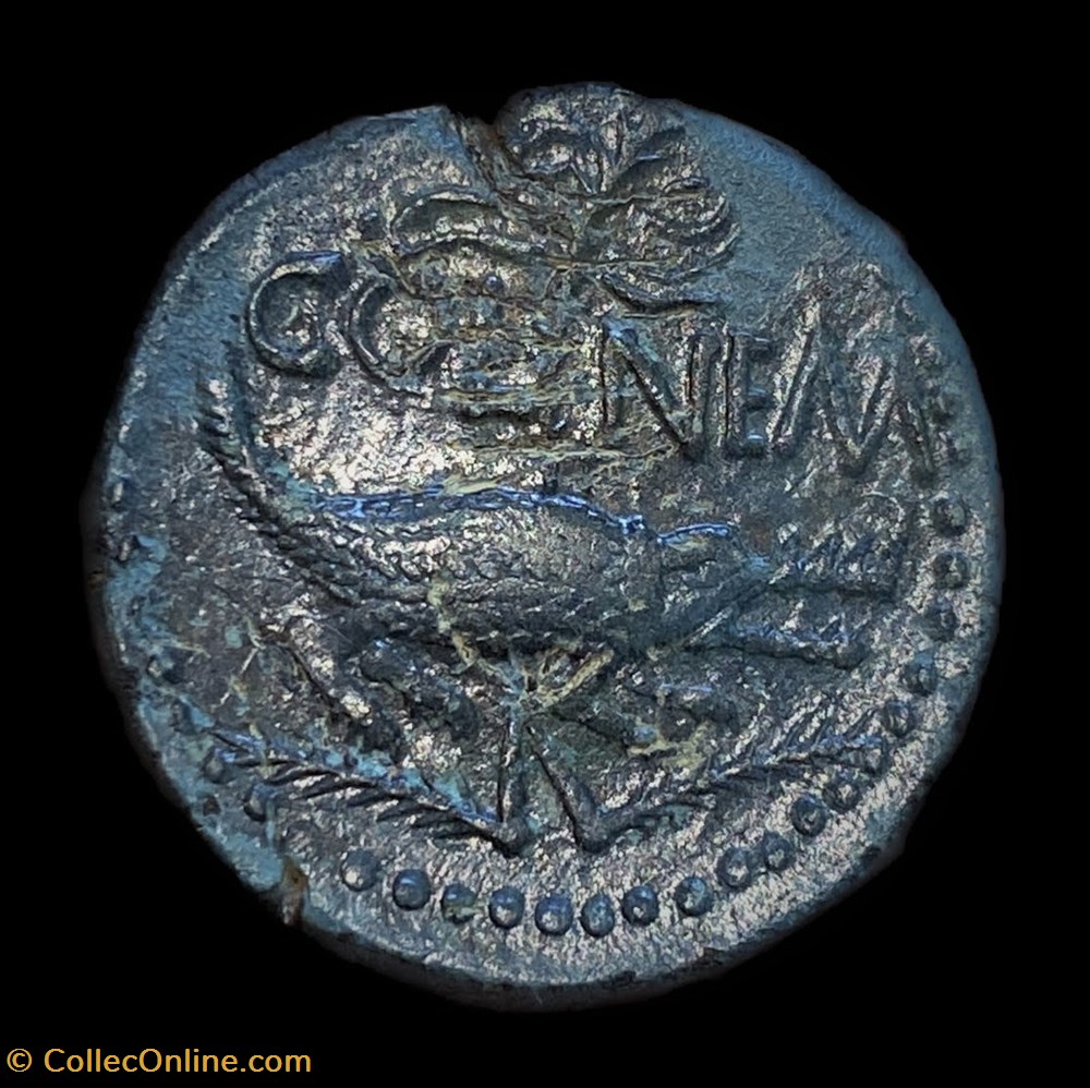 DUPONDIUS DE NIMES TYPE II monnaies antiquite av jc a ap romaines republicaines imperiales dupondius de nimes type ii