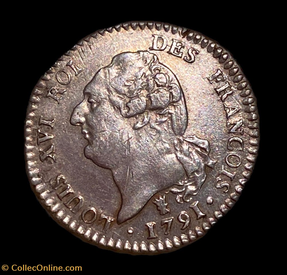 LOUIS XVI (MONARQUE CONSTITUTIONNEL) 15 sols dit "au génie", type FRANCOIS 1791 Limoges monnaies europe medievale france royales louis xvi monarque constitutionnel 15 sols dit au genie type francois 1791 limoges