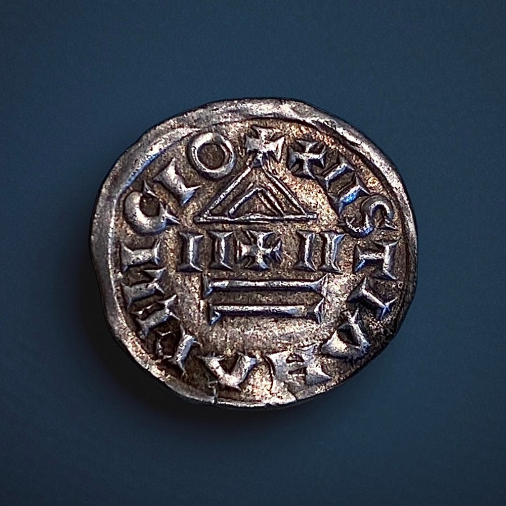 monnaies europe medievale france carolingiennes louis le pieux obole a la legende chretienne