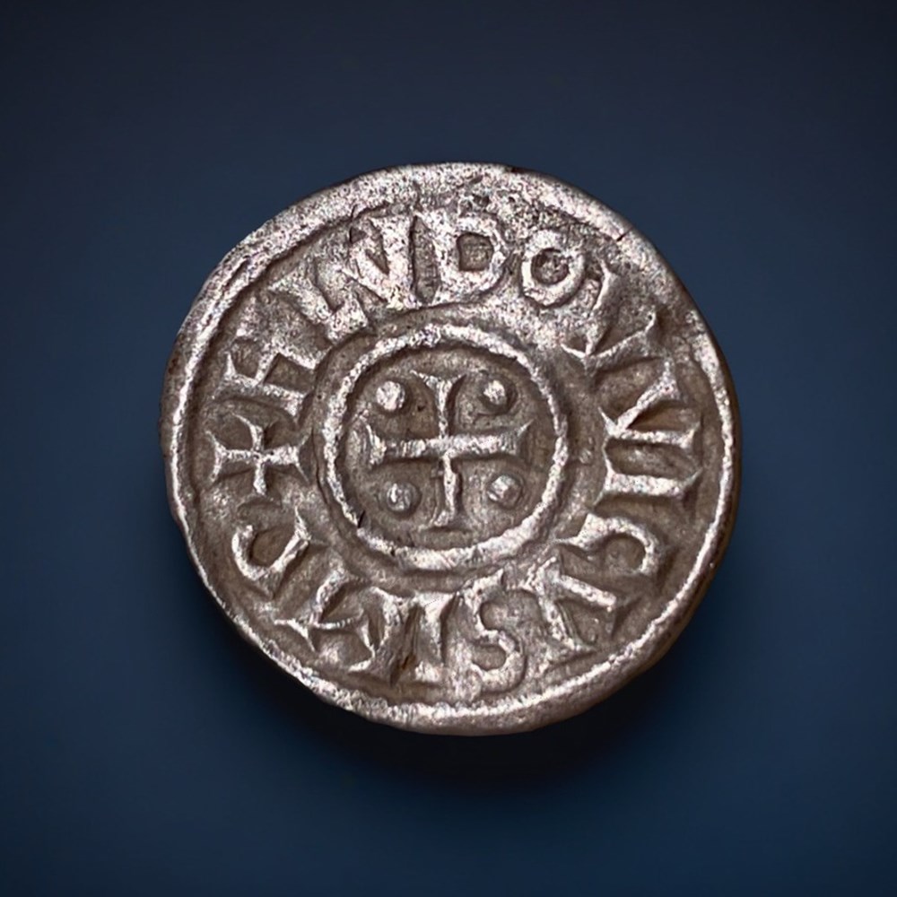 LOUIS I LE PIEUX, DENIER A LA LEGENDE CHRETIENNE monnaies europe medievale france carolingiennes louis i le pieux denier a la legende chretienne