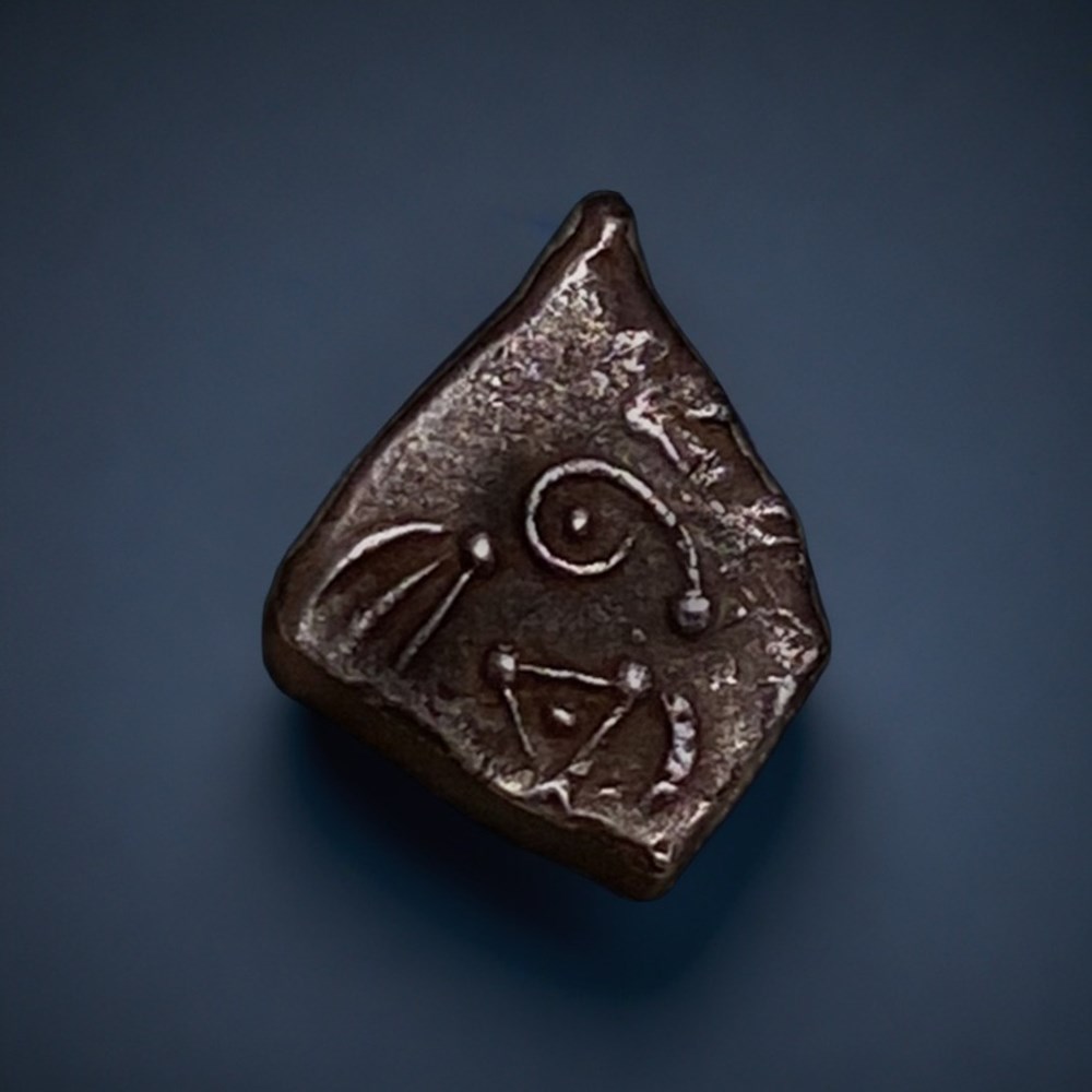 monnaies antiques celtes cadurques drachme a la tete triangulaire s131
