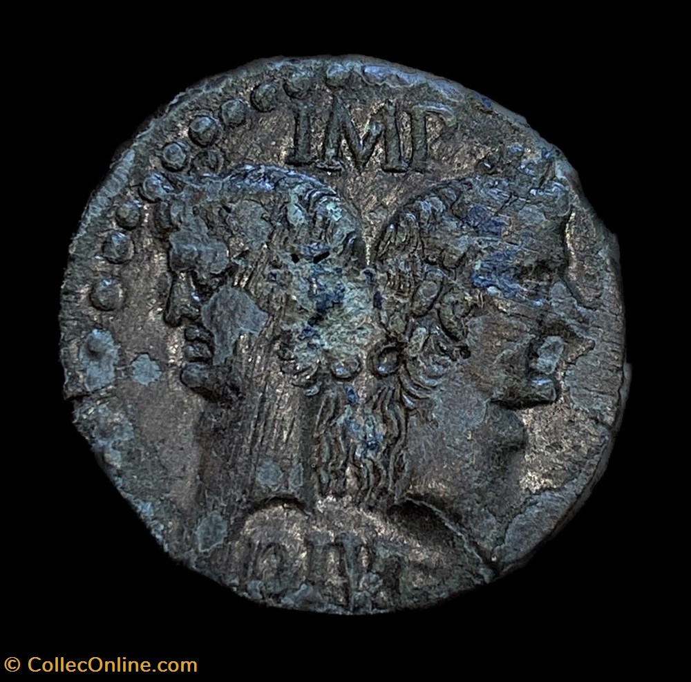 DUPONDIUS DE NIMES TYPE III monnaies antiquite av jc a ap romaines republicaines imperiales dupondius de nimes type iii