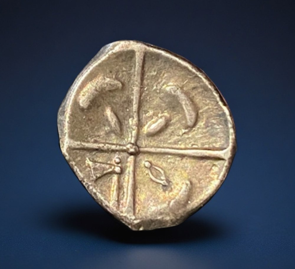 VOLQUES TECTOSAGES (REGION DE TOULOUSE) Drachme " à la tête cubiste" Série précose S55 monnaies antiques celtes volques tectosages region de toulouse drachme a la tete cubiste serie precose s55