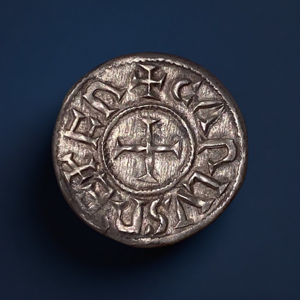CHARLES II LE CHAUVE, DENIER monnaies europe medievale france carolingiennes charles ii le chauve denier