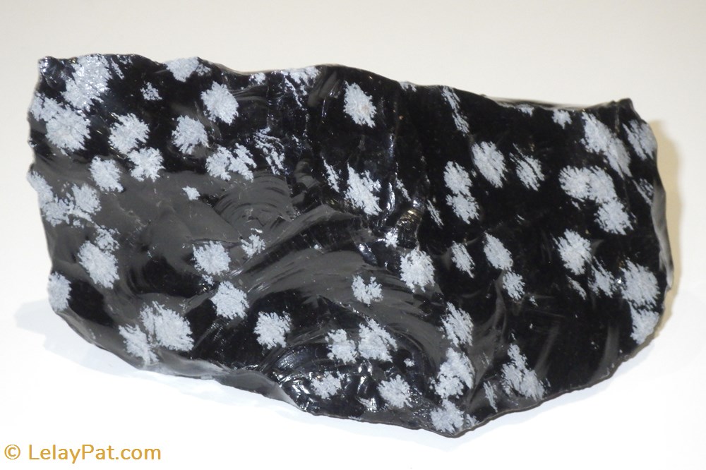 Obsidienne "Flocon de neige" mineraux meteorites obsidienne flocon de neige