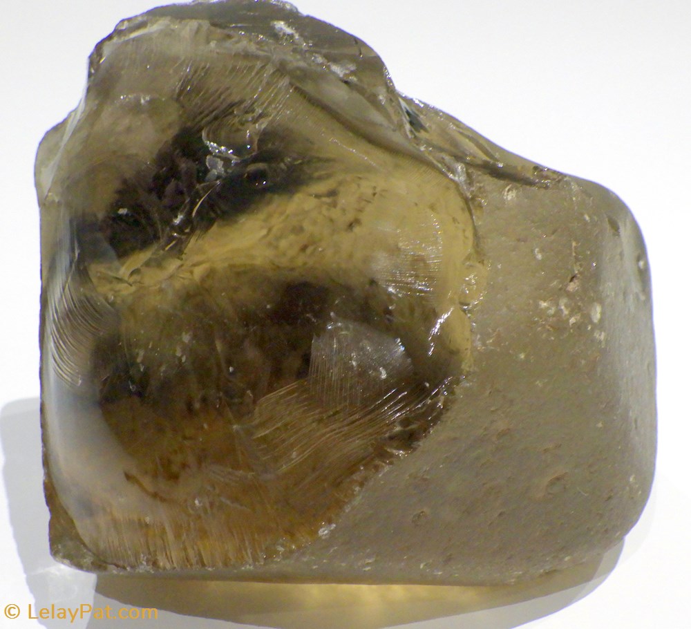 Citrine (Cristal roulé transparent) 4 mineraux meteorites quartz citrine cristal roule transparent