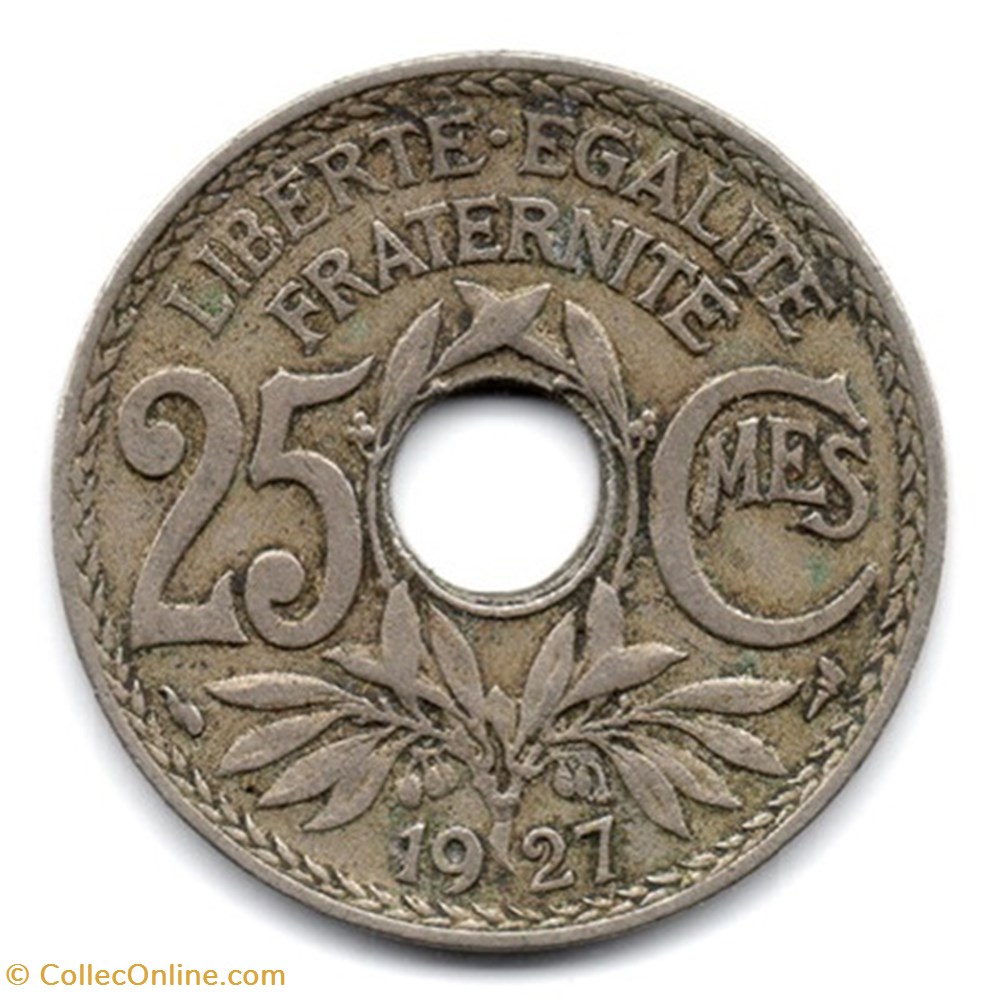 25 cts Lindauer 1927 monnaies monde france 25 cts lindauer 1927