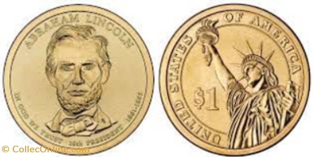 1 dollar Abrham Lincoln 2010 monnaies monde etats unis 1 dollar abrham lincoln 2010