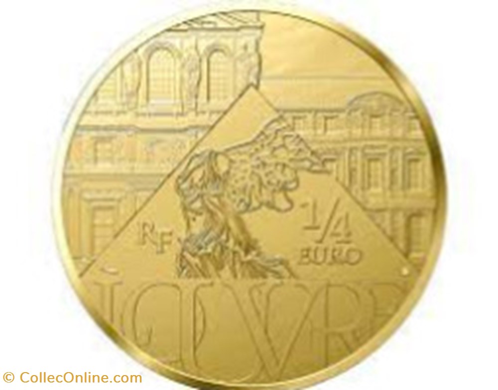 1/4 d'euros Napoléon et musée du Louvre monnaies france 1 4 euros napoleon et musee du louvre