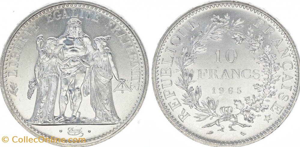 10 francs hercule 1965 monnaies monde france 10 francs hercule 1965