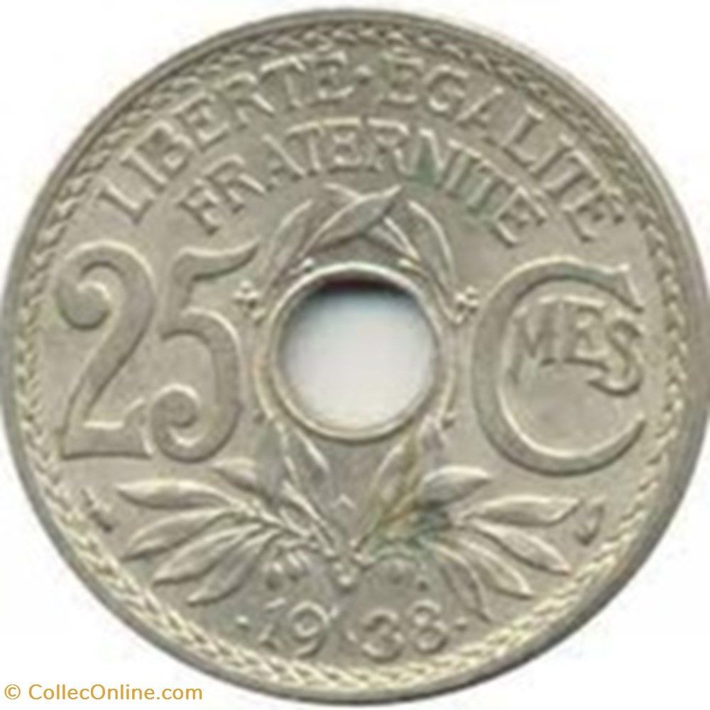 25 cts lindauer 1938 monnaies monde france 25 cts lindauer 1938
