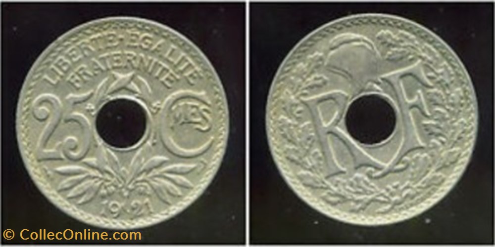 25 cts lindauer 1921 monnaies monde france 25 cts lindauer 1921
