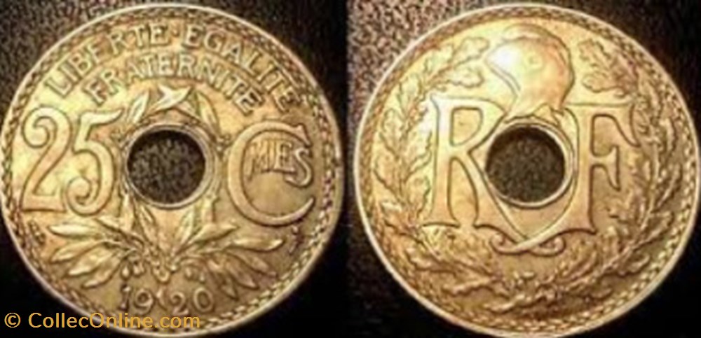 25 cts Lindauer 1920 monnaies monde france 25 cts lindauer 1920
