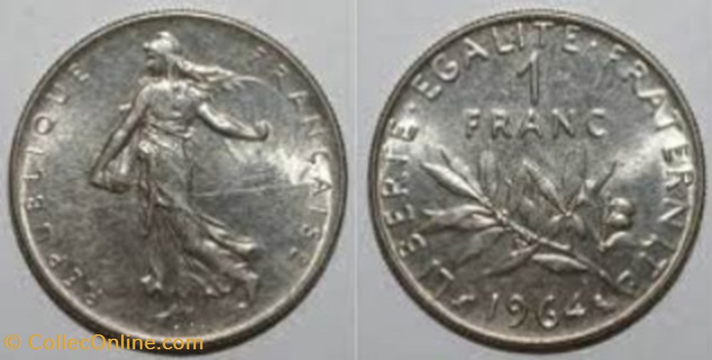 1 franc 1964 monnaies monde france 1 franc 1964