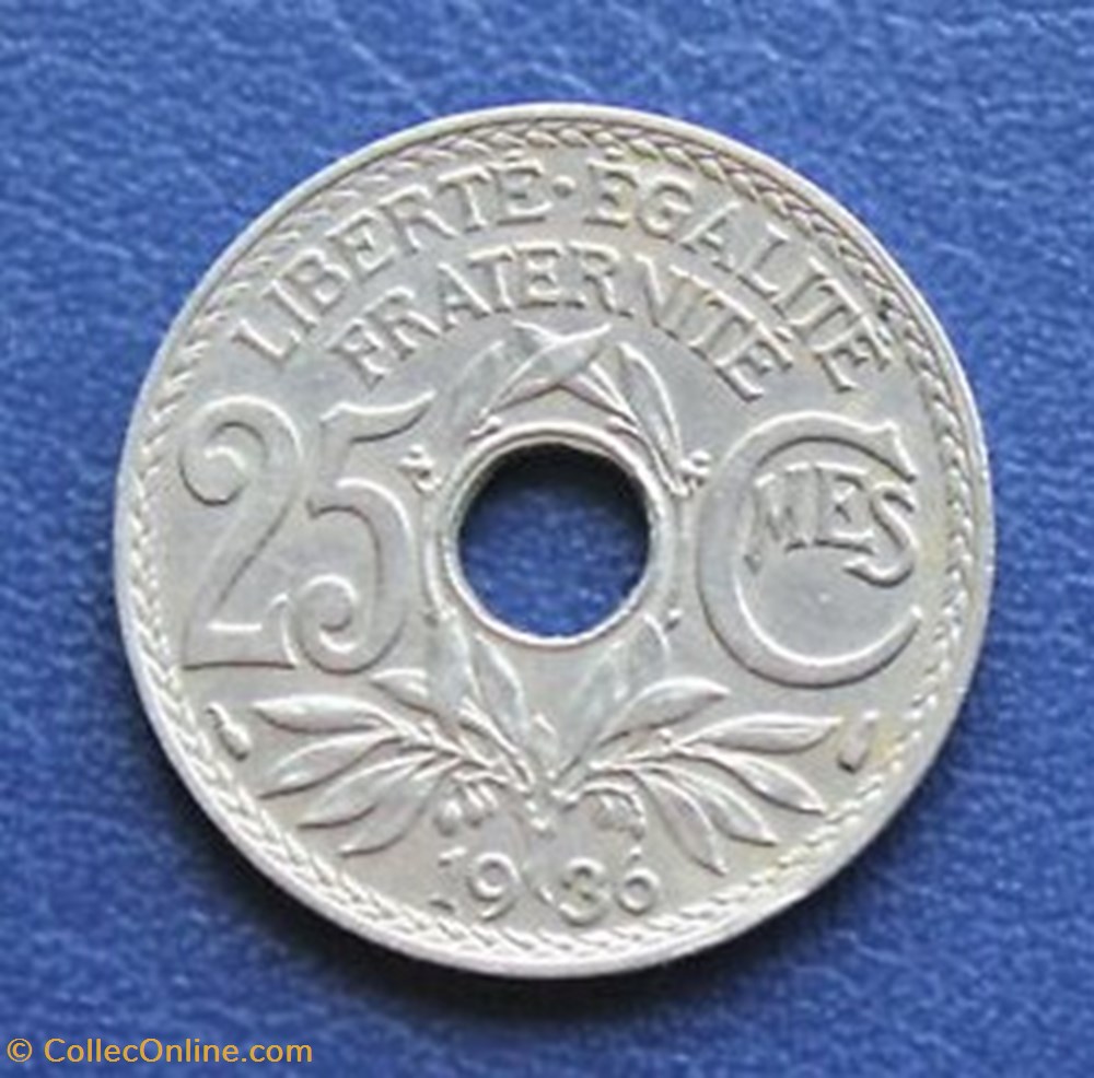 25 cts Lindauer 1936 monnaies monde france 25 cts lindauer 1936