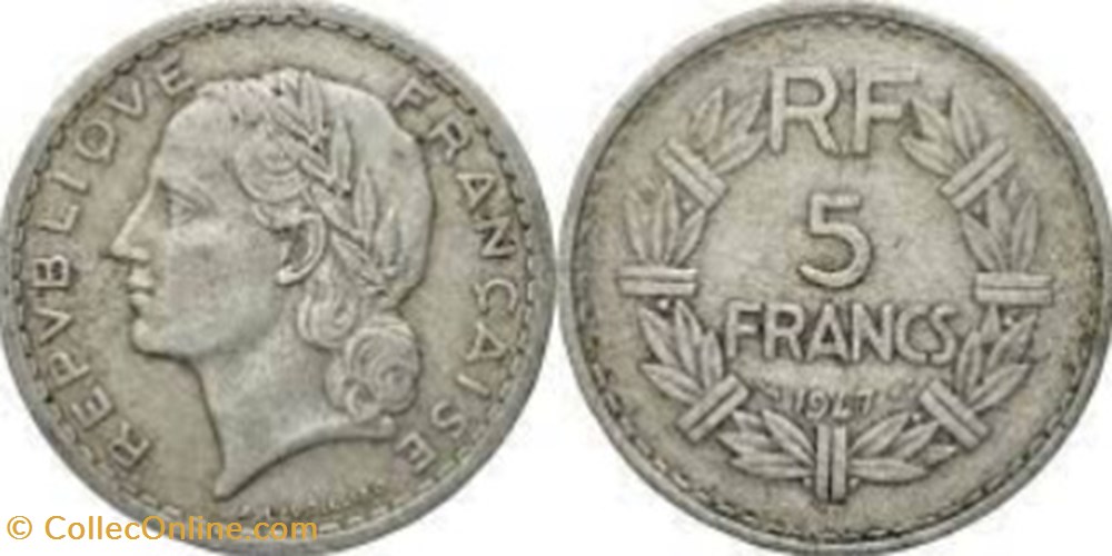 monnaies monde france 5 francs lavrillier 1947