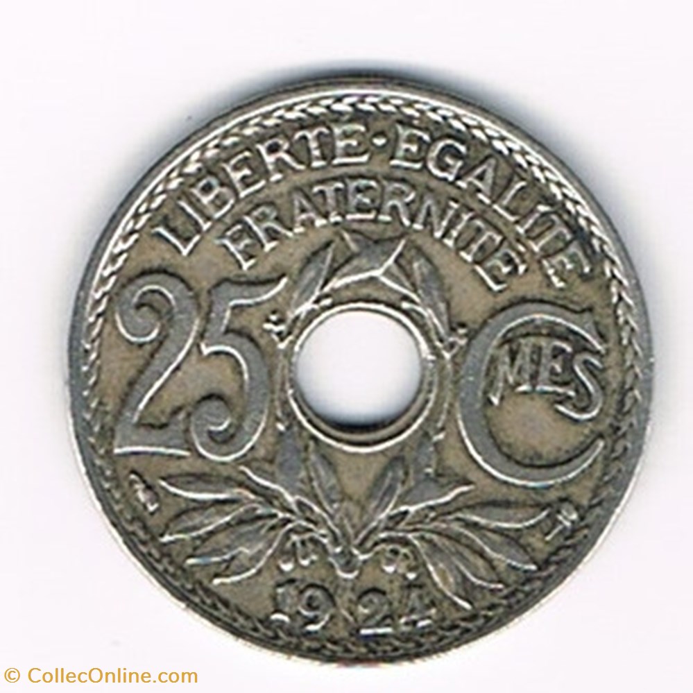 25 cts Lindauer 1924 monnaies monde france 25 cts lindauer 1924