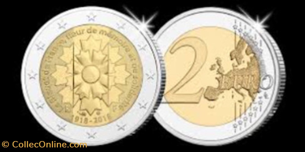 monnaies 2 euros bleuets de france 2018