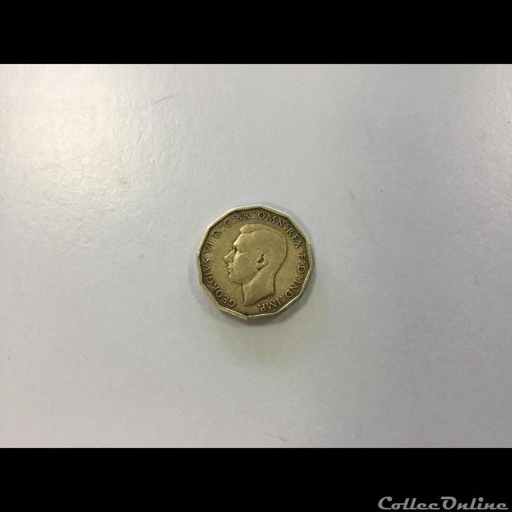 monnaie euro irlande three pence de 1939