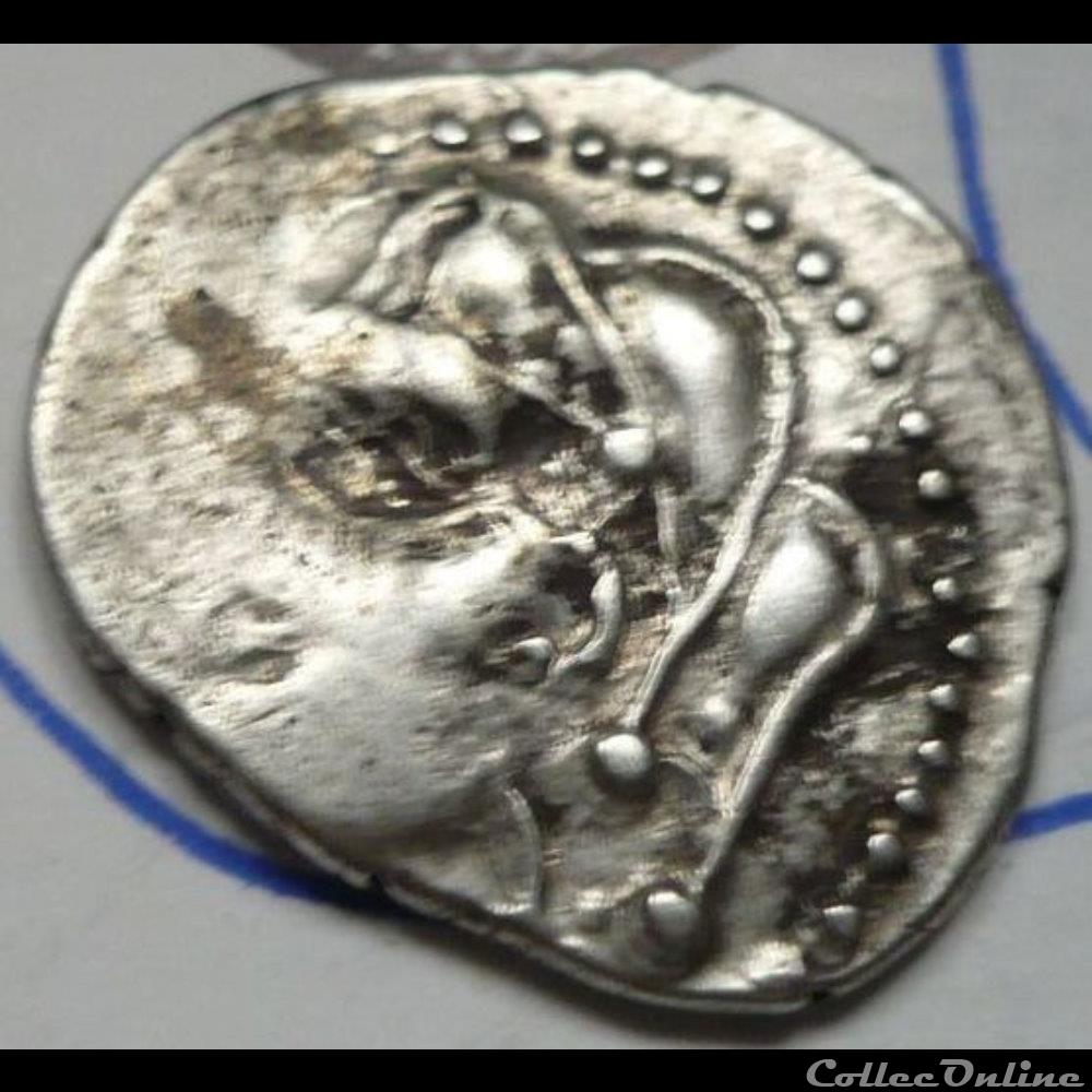 Série 1091 DT manque Quinaire au 2 annelets pointés monnaie antique gauloise serie 1091 dt manque quinaire au 2 annelets pointes