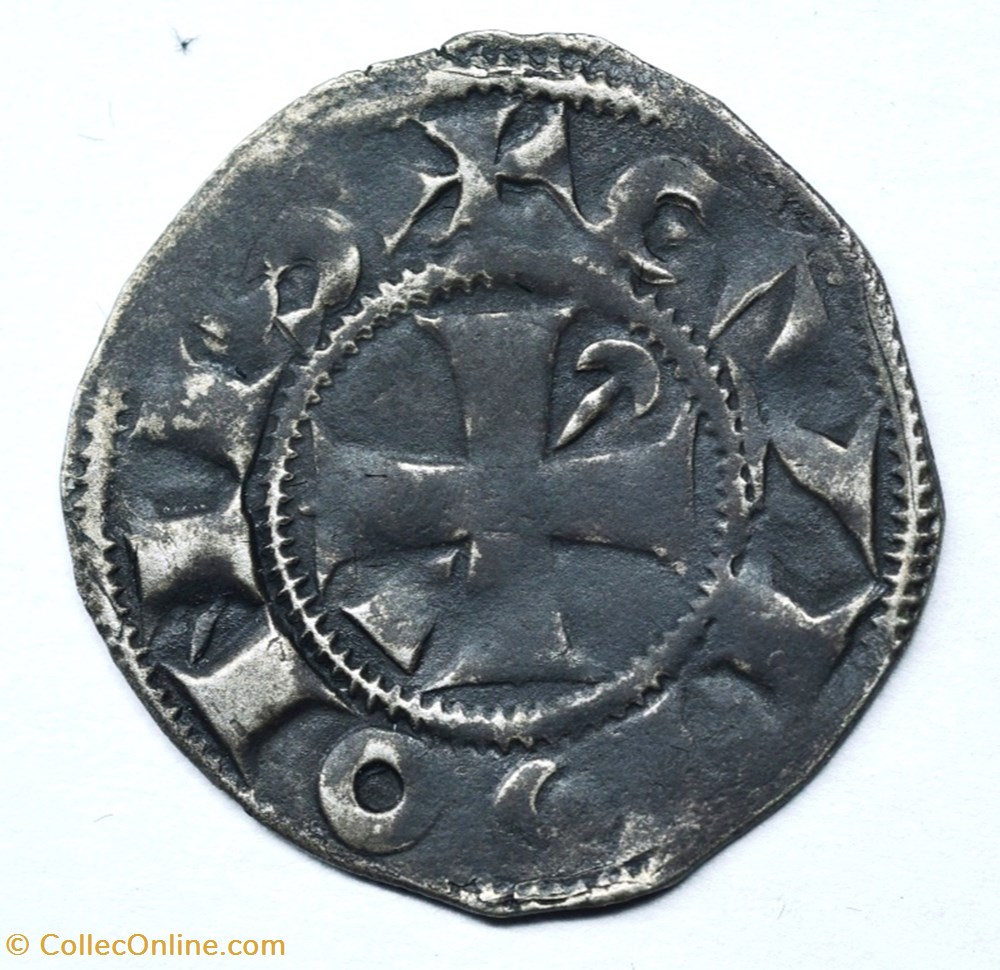 Bourbonnais Montluçon Denier Gui de Dampierre monnaie france feodale bourbonnais montlucon denier gui de dampierre