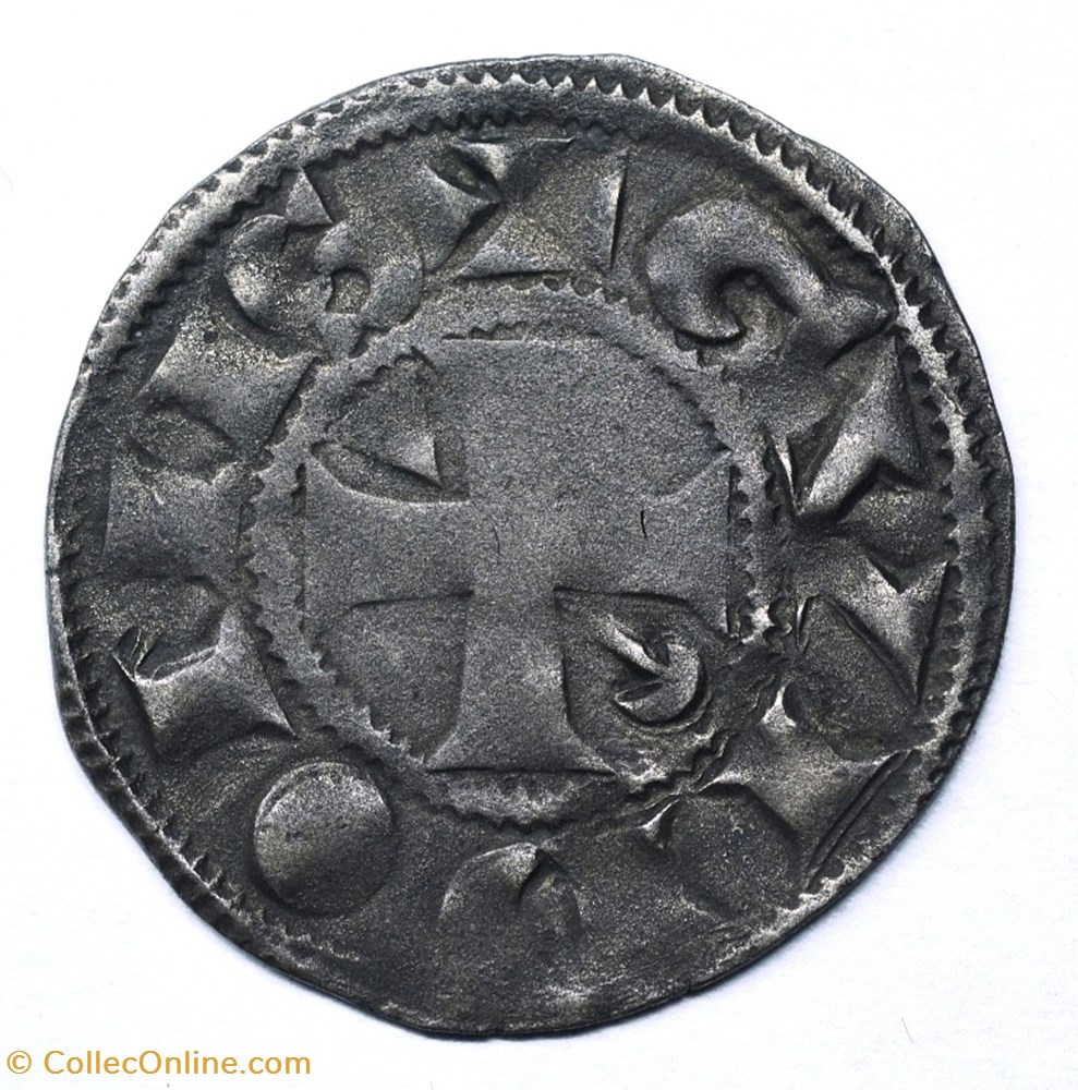 Bourbonnais Montluçon Denier Gui de Dampierre monnaie france feodale bourbonnais montlucon denier gui de dampierre